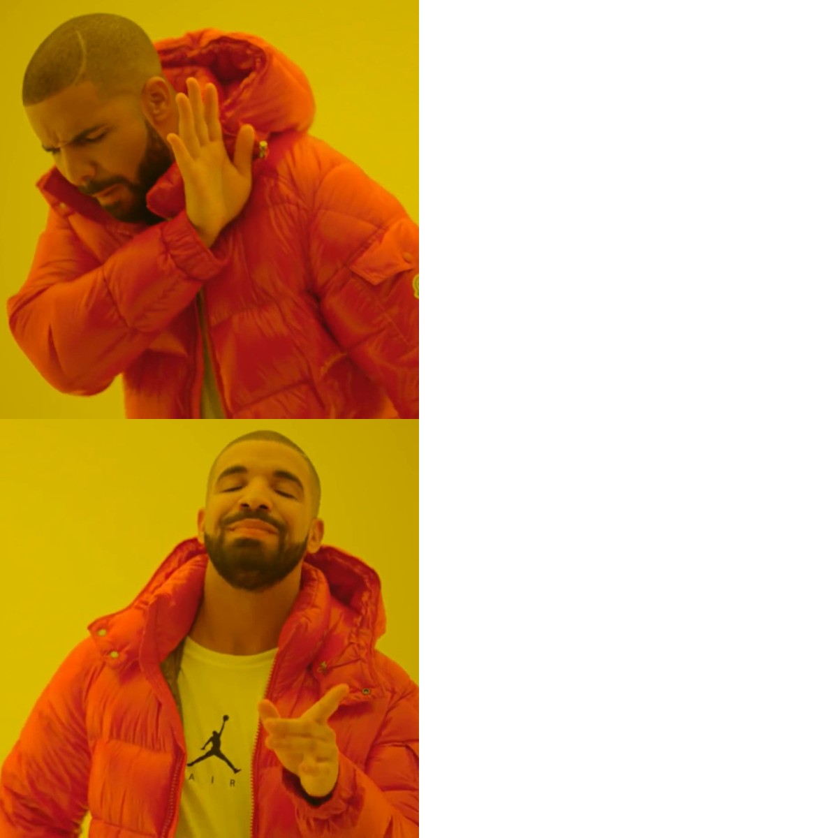 Drake Hotline Bling meme about Modern Animal